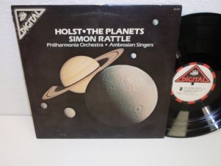 SIMON RATTLE Holst: The Planets LP Angel DS 37817 NM Vinyl Album
