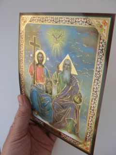 HOLY TRINITY NEW TESTAMENT Christian Orthodox Icon (Lithograph 6