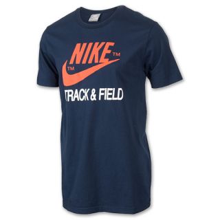Mens Nike Track & Field Brand Tee Shirt Obsidian