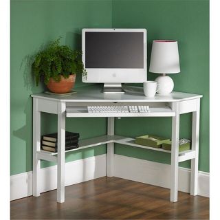 Wood Corner Computer Writing Accent Desk Home Office Furniture