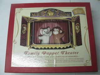Restoration Hardware Family Puppet Theater 6 Puppets and Stage