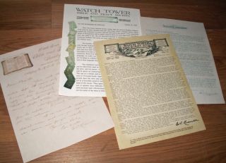 Watchtower Charles Taze C T Russell Letter Set Repos