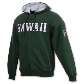 Hawaii Warriors NCAA Mens Full Zip Hoodie Green