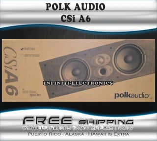 New Open Box Polk Audio CSi A6 Home Audio Center Channel Speaker CSiA6