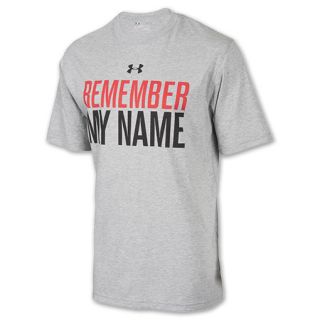 Mens Under Armour Remember My Name Tee Shirt Grey