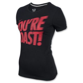 Womens Nike Youre Toast Tee Shirt Black/Dark Grey