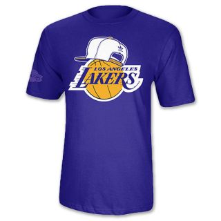Mens adidas Los Angeles Lakers NBA Logo Snapback Hat T Shirt