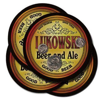 LUKOWSKI Family Name Beer & Ale Coasters 