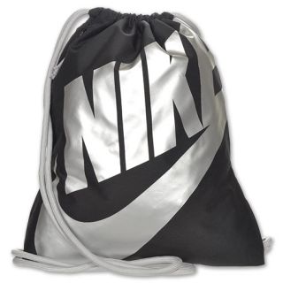 Nike Heritage Gymsack Lightweight Bag Black/Silver