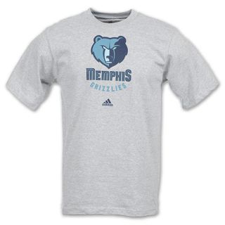 adidas Memphis Grizzlies Logo Mens Tee Grey