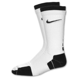 Nike Elite 2 Layer Basketball Crew Socks White