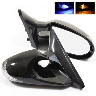 00 05 Toyota Celica Black K6 Side Power Mirrors with LED Blue/Yellow