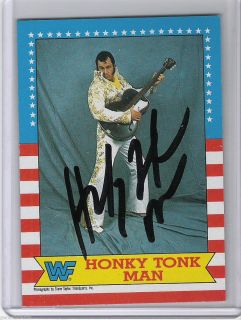 Honky Tonk Man Signature Card 1987 Topps Wrestlemania III WWF