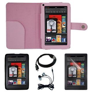 Skque Pink Leather Cover + Black Silicone Skin Case