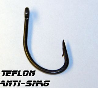 20 Premium Teflon Carp Tackle Fishing Hooks Micro Barb