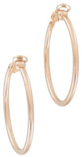 New Rose Gold Plated Clip on Hoop Earrings Made in USA 1 5 8