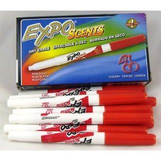 Expo Dry Erase Markers, Cherry Scented, Red, Fine Point
