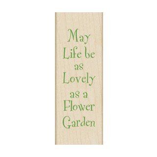 Life as Flower Garden Wood Mounted Rubber Stamp (F3032