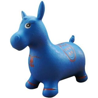 Blue Horse Hopper Pump Included Inflatable Space Hopper Jumping Horse