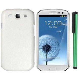 White Leather Feel Fabric Back Cover Design Protector Hard