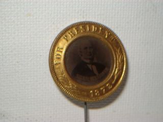  Presidential Political Campaign Button Pin Horace Greeley 1872