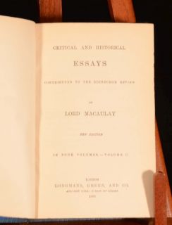  Horace Walpole. All essays were originally published in the Edinburgh