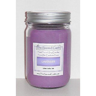 Lavender Scented Soy Candle   10oz Jelly Jar by The