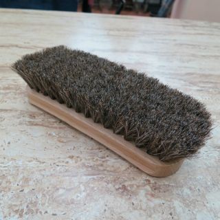  Shine Buffing Brush 100 Horsehair Horse Hair Wood Handle Boot