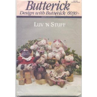 Butterick 6030 Luv n Stuff stuffed Bunnies, Cats, and