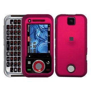 Rubberized Rose Pink Snap Crystal Hard Case For Motorola
