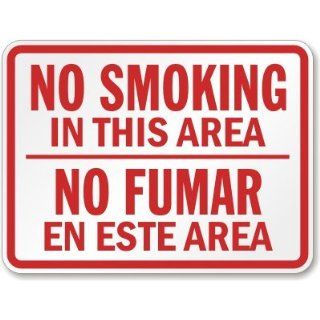No Smoking In This Area / No Fumar En Esta Area (red