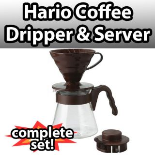 Hario V60 Coffee Dripper Glass Server Starter Set Pour Over Brew 02