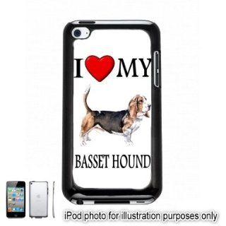 Basset Hound I Love My Dog Photo Apple iPod 4 Touch Hard