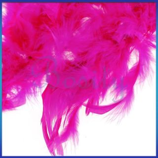 2M Hot Pink Feather Boa Fluffy Decoration Halloween Costume Party