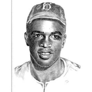 Jackie Robinson Brooklyn Dodgers Lithograph Sports