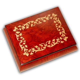 Radiant Red Ercolano Arrabesque Musical Jewelry Box