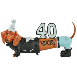  Hot Diggity Dog Figurine Westland New Dachshund 40th Birthday Dog