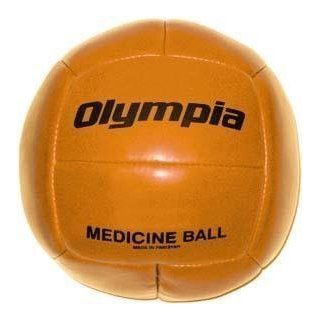 Synthetic Leather Medicine Ball   Orange, 11 12 lb