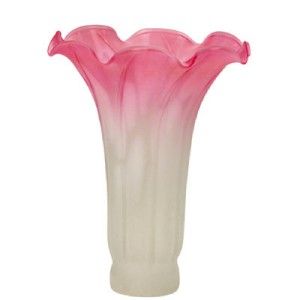 Acid Etch Frit Tulip Pink Lamp Light Shade
