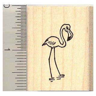 Small Flamingo Rubber Stamp Arts, Crafts & Sewing