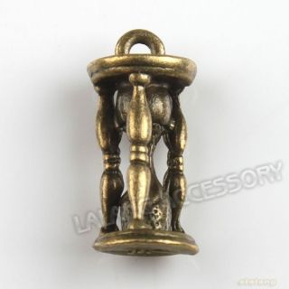 50x Bronze Hourglass Charms Alloy Pendants 16mm 140712