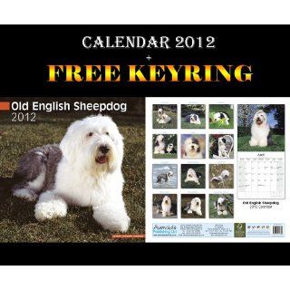 OLD ENGLISH SHEEPDOG DOGS CALENDAR 2012 + FREE KEYRING