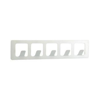 Adesso WK1118 02 Hangtime Five Wall Hook, White Finish