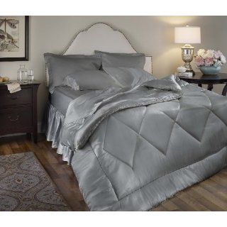 Wispersilk 450KCBWSSLVR Comforter Set, King, Silver Home