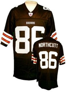  Football Jersey Dennis Northcutt #86 Brown (Small)
