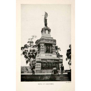 1912 Print Statue Cuauhtemoc Avenida Reforma Mexico City