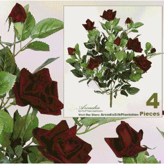 FOUR Bundles of 22 Velvet Rose Bushes _ Dark Red Home