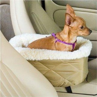 Lookout Large Console Pet Car Seat Fabric: Vinyl   Grey