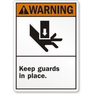 Warning (ANSI) Keep Guards In Place (with graphic