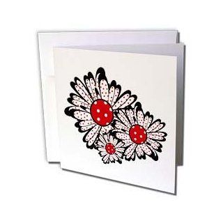 TNMGraphics Floral   Red Polka Dotted Daisies   Greeting